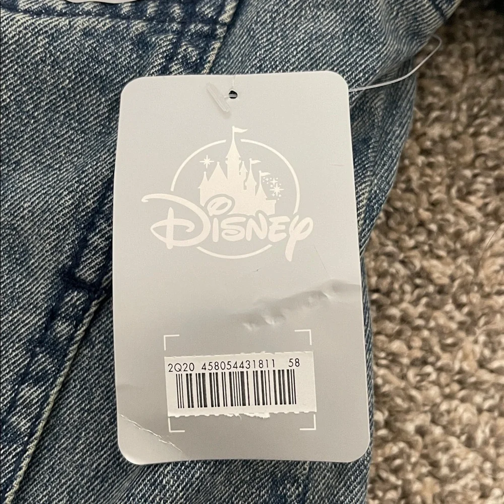 NWT Youth Disney Store Parks Mickey Mouse LEADER OF THE CLUB Denim Jacket Sz 5/6